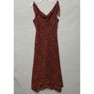 VTG Jonathan Martin Dress Women's 10 Paisley Flowy Asymmetrical Retro